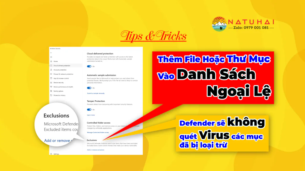 3 Bước Thêm File Vào Danh Sách Ngoại Lệ Trong Windows Defender Trên Windows 10 & 11