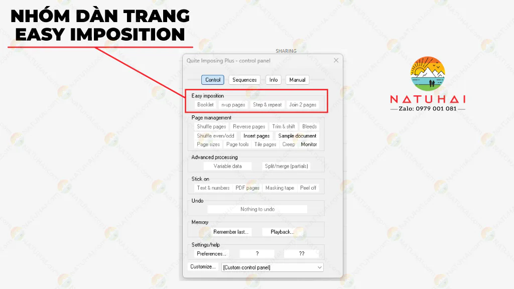 Nhóm Dàn Trang Easy Imposition Của Plugin Quite Imposing Plus 5