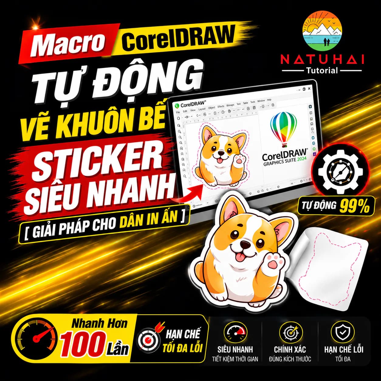 Macro CorelDRAW Tự Động Vẽ Khuôn Bế