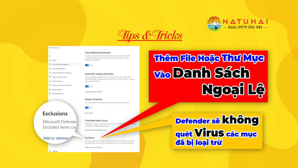 Thêm File Vào Danh Sách Ngoại Lệ